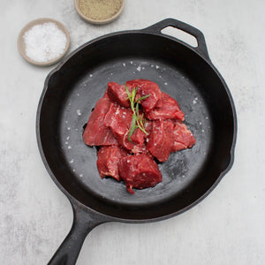 Pastured Beef, Prime Stew Beef with Maldon Sea Salt, Pepper, And Taragon